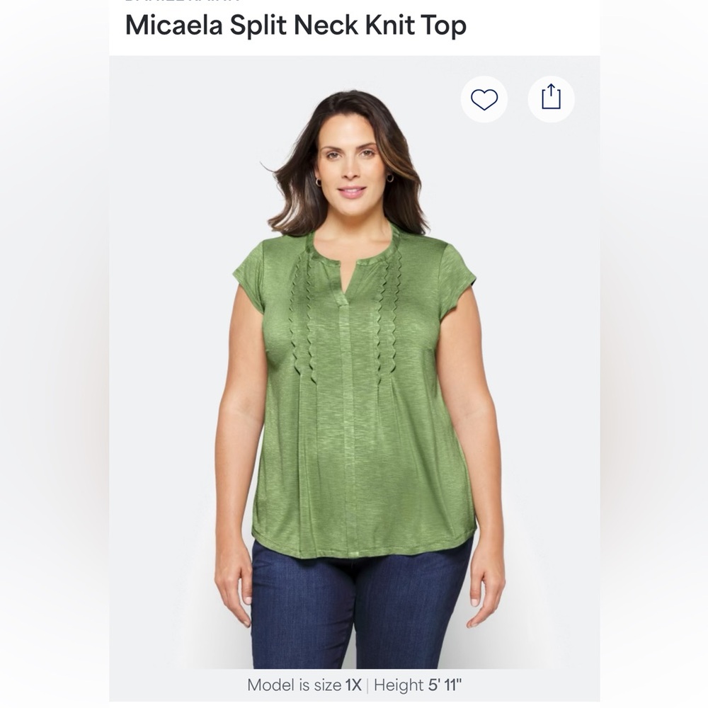 Daniel Rainn Micaela Split Neck Top - image 1